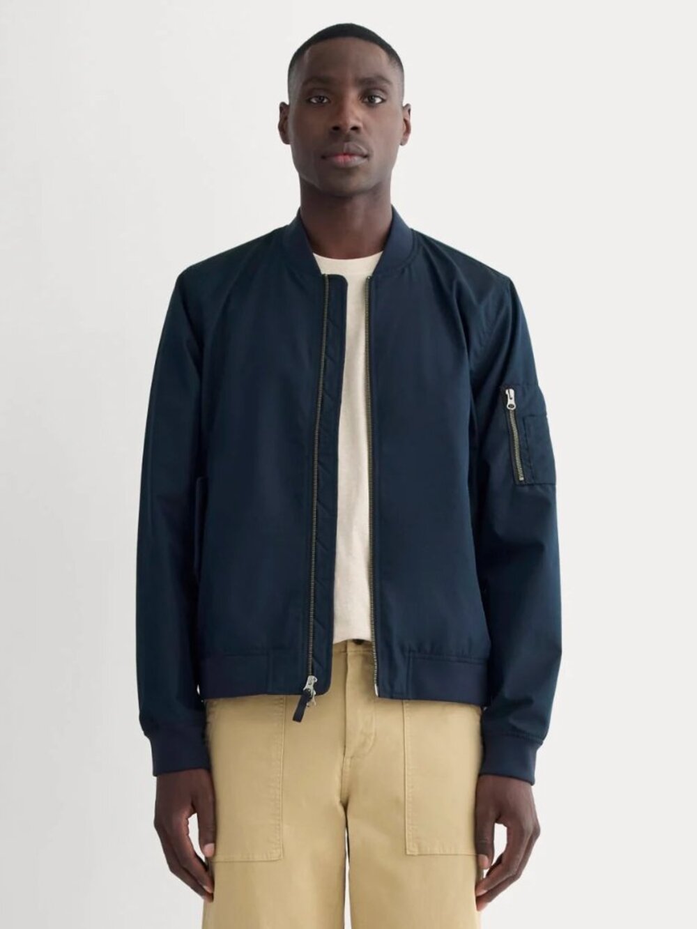 NWOT Everlane Navy Uniform Bomber Jacket M